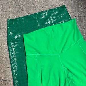 Aerie Leggings - 2 PAIRS - Green Size Large New Without Tags